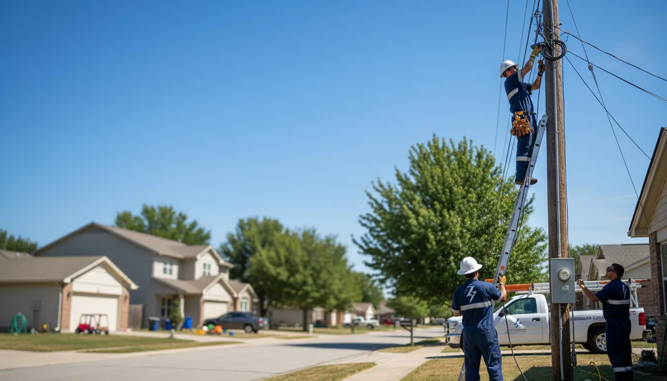 Residential electrician providing installation services in Windom, TX